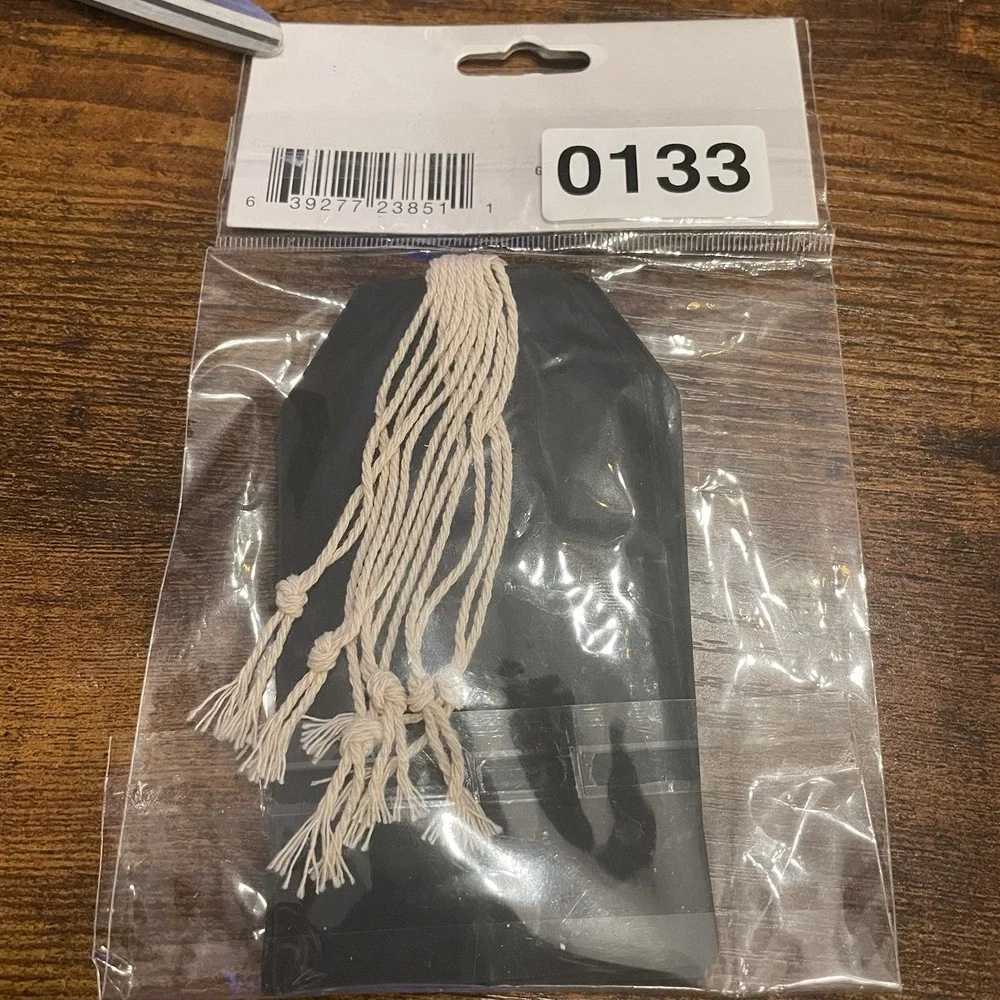 ✅Chalkboard Chalk Board Tags-6 Count- approx. 4-3/8 in x 2 in#️⃣0133